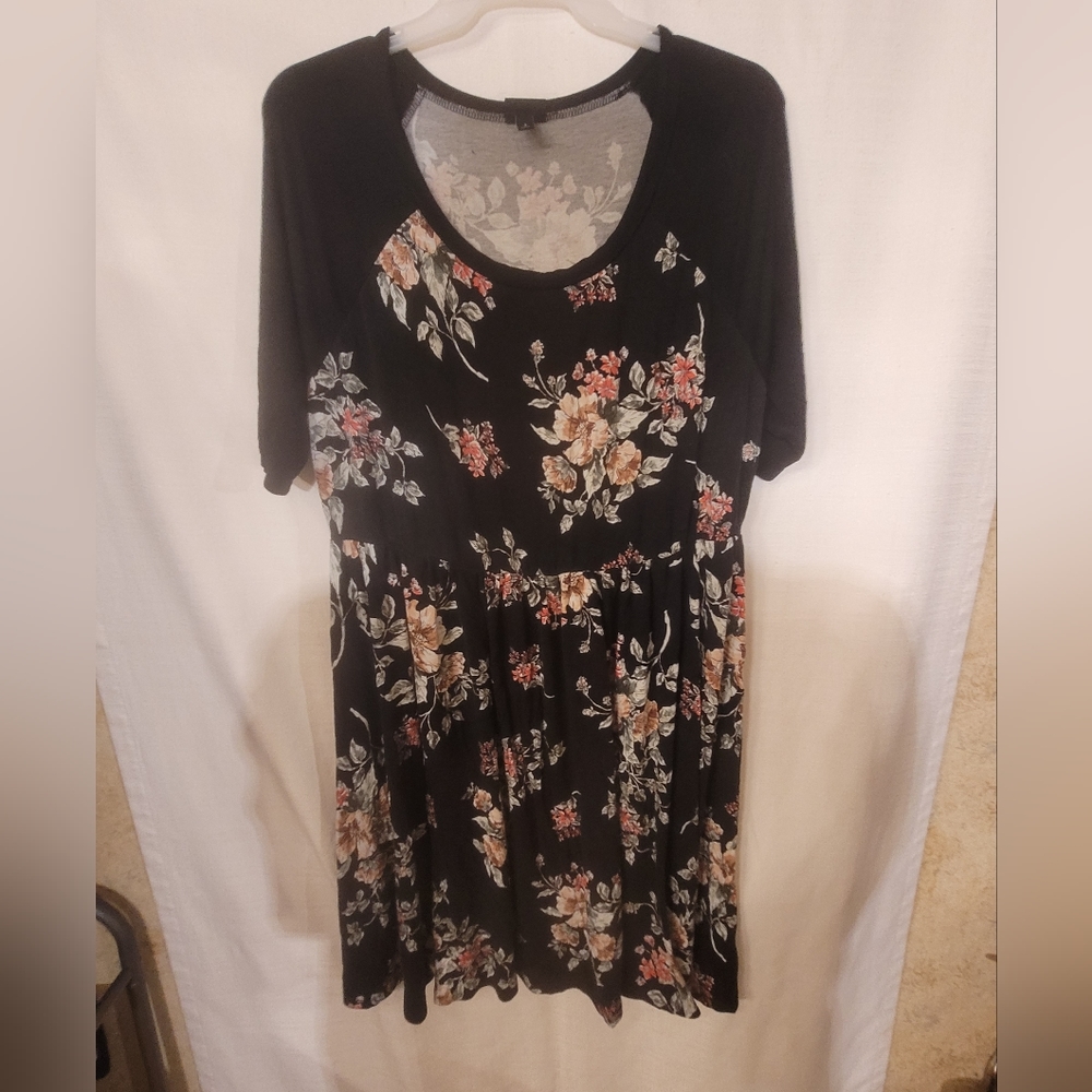 Torrid Black Floral Dress
